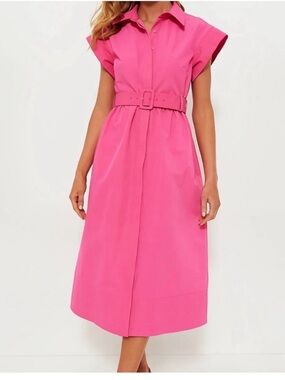 Tuckernuck Chloe Belted Shirt Midi Dress